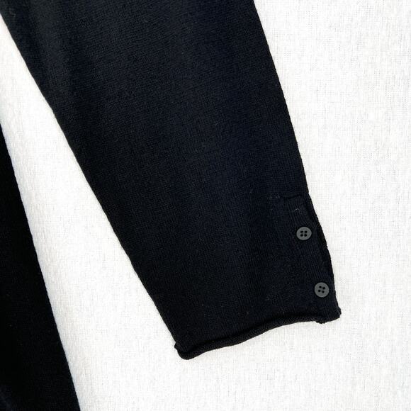 EILEEN FISHER Merino Jersey V-neck Layering Dress Womens Medium Black NWT Flawed - Picture 5 of 14